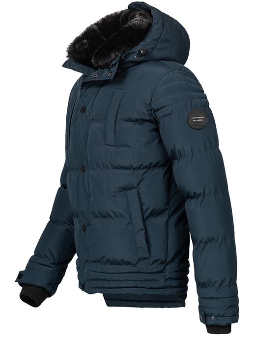 Chaqueta de invierno para hombre Alessandro Salvarini AS-281 con forro de borreguito y capucha extraíble - Image 4