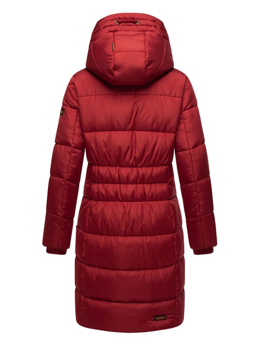 Marikoo abrigo de invierno mujer – Largo acolchado con capucha y bolsillos - Image 5