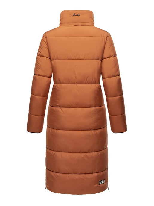 Marikoo abrigo de invierno mujer – Largo acolchado con capucha desmontable - Image 5