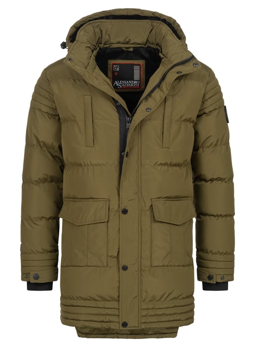 Chaqueta de invierno para hombre Alessandro Salvarini AS285 con forro de borreguito y capucha extraíble - Image 1