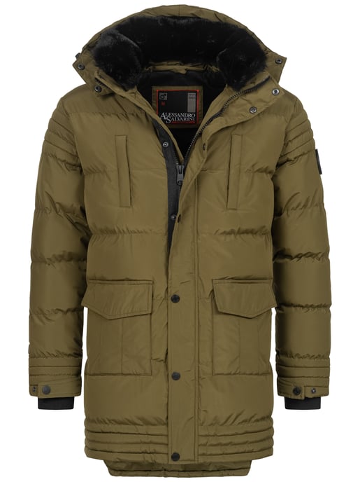 Chaqueta de invierno para hombre Alessandro Salvarini AS285 con forro de borreguito y capucha extraíble - Image 2