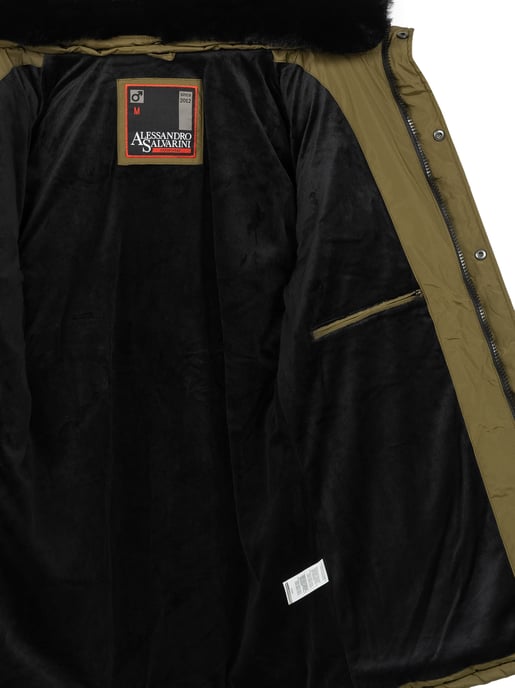 Chaqueta de invierno para hombre Alessandro Salvarini AS285 con forro de borreguito y capucha extraíble - Image 6