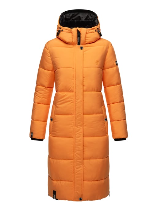 Marikoo abrigo de invierno mujer – Largo acolchado con capucha desmontable - Image 2