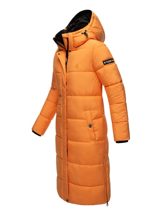 Marikoo abrigo de invierno mujer – Largo acolchado con capucha desmontable - Image 3