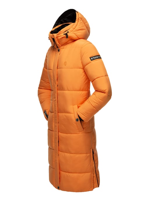 Marikoo abrigo de invierno mujer – Largo acolchado con capucha desmontable - Image 4