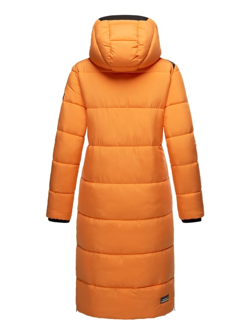 Marikoo abrigo de invierno mujer – Largo acolchado con capucha desmontable - Image 5