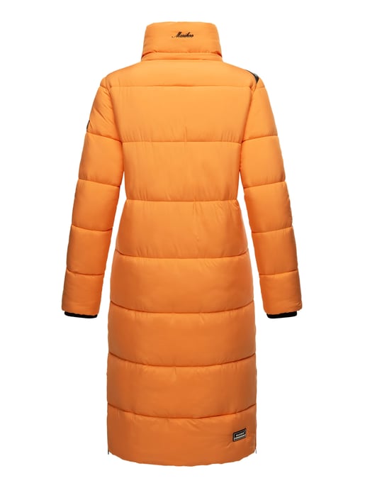 Marikoo abrigo de invierno mujer – Largo acolchado con capucha desmontable - Image 6