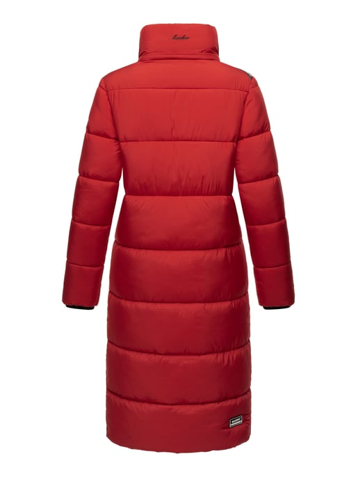 Marikoo abrigo de invierno mujer – Largo acolchado con capucha desmontable - Image 4