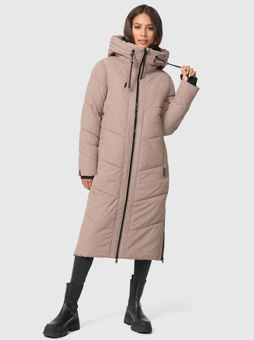 Abrigo acolchado mujer Marikoo Nadaree – largo, cálido y con capucha - Image 6