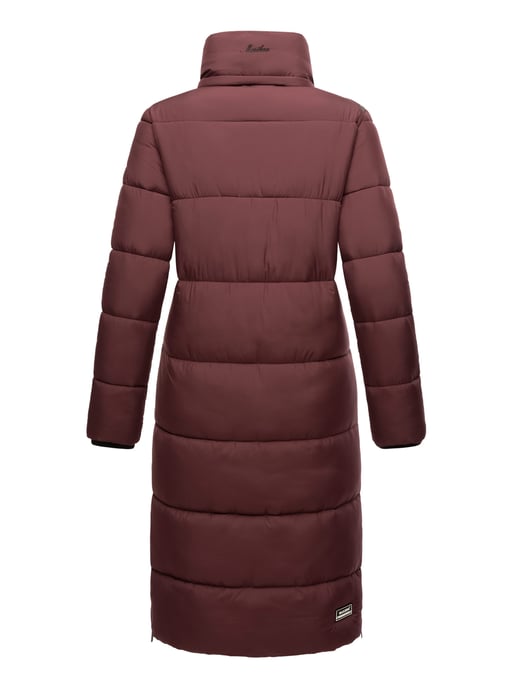 Marikoo abrigo de invierno mujer – Largo acolchado con capucha desmontable - Image 6