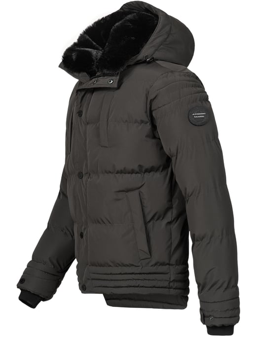 Chaqueta de invierno para hombre Alessandro Salvarini AS-281 con forro de borreguito y capucha extraíble - Image 4