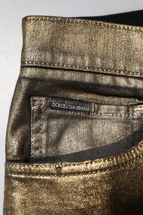 Jeans Rectos Metálicos Desgastados - Image 6