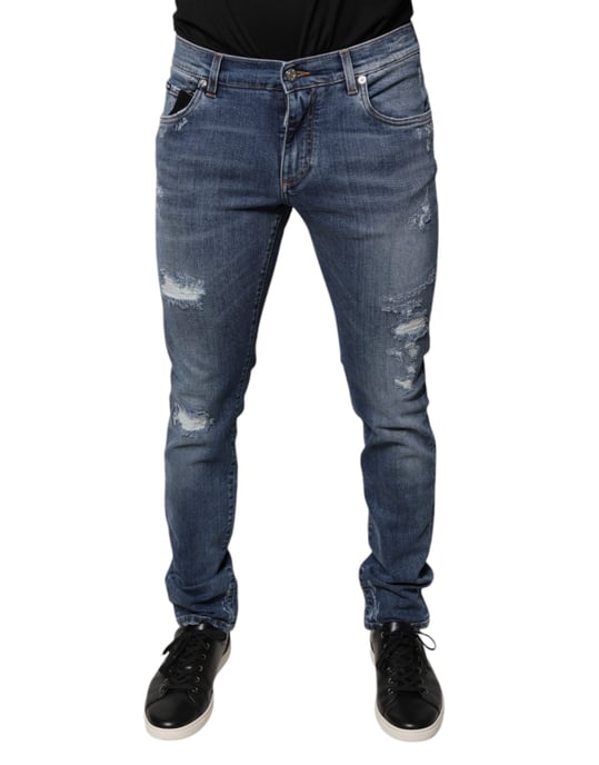 Jeans Rotos de Corte Ajustado - Image 1