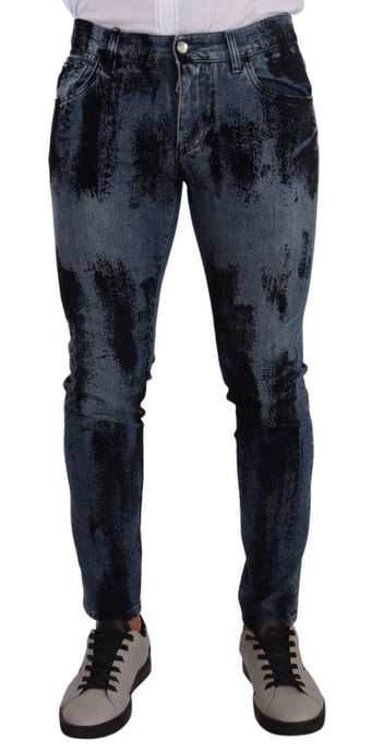 Jeans Skinny con Salpicaduras de Pintura - Image 1