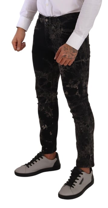 Jeans Skinny con Estampado de Mármol - Image 3
