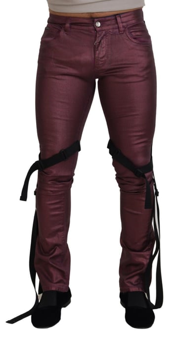 Pantalones Metálicos Burdeos - Image 1