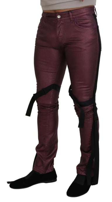 Pantalones Metálicos Burdeos - Image 2