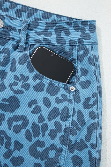 Jeans Relajados de Animal Print de Leopardo - Image 6