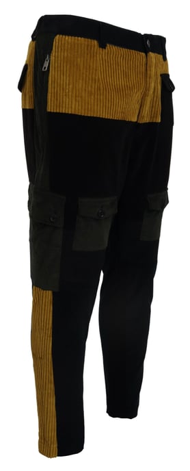 Pantalones Cargo de Pana Estilo Patchwork - Image 2
