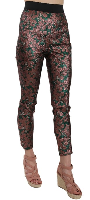 Pantalones de Brocado Floral Estilo Pan70014 - Image 2