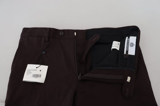 Pantalones de vestir marrón oscuro, estilo plano - Image 4