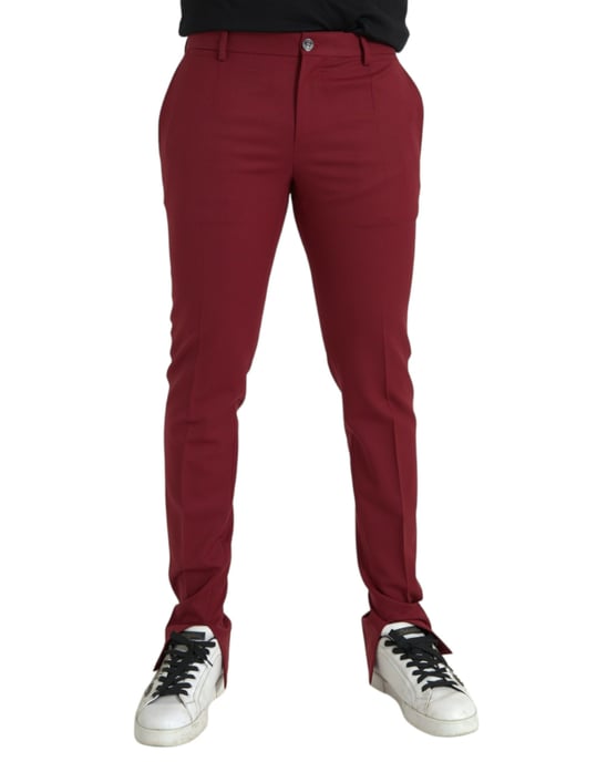 Pantalones de vestir burdeos - Image 1
