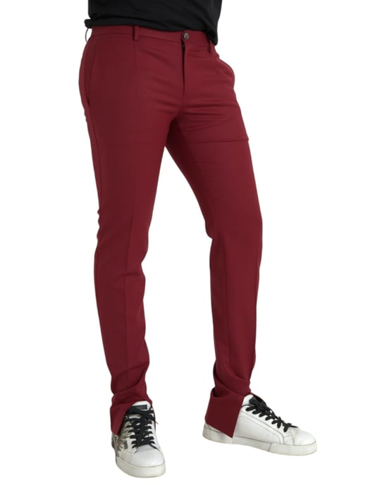 Pantalones de vestir burdeos - Image 2