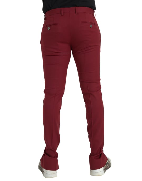 Pantalones de vestir burdeos - Image 3