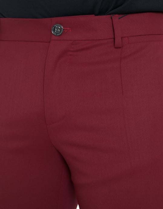 Pantalones de vestir burdeos - Image 4