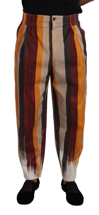 Pantalones de Rayas Multicolores con Corte Relajado - Image 1