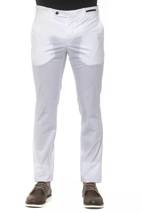 Pt Torino Pantalones Chinos Blancos de Algodón - Image 1