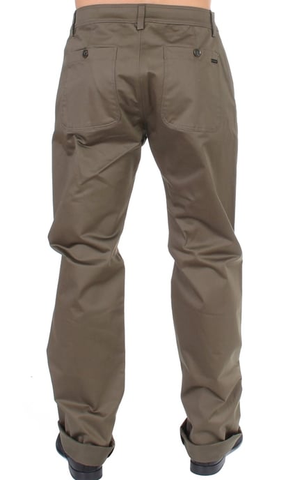 Pantalones de vestir plisados verdes oliva - Image 3