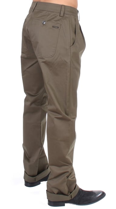 Pantalones de vestir plisados verdes oliva - Image 4
