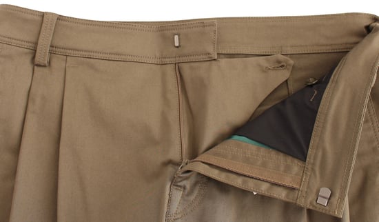 Pantalones de vestir plisados verdes oliva - Image 5