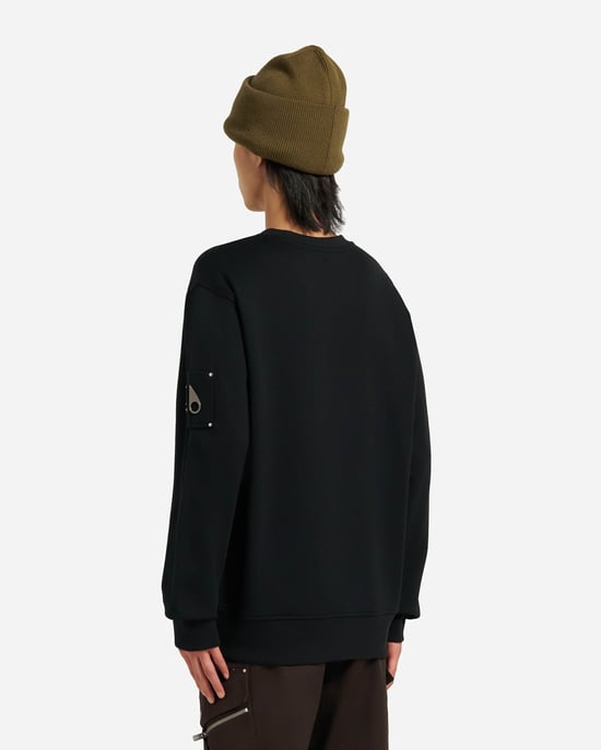 Sudadera Hartsfield con cuello redondo en negro - Image 3