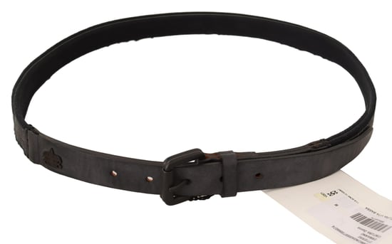 Cinturón de Mujer Ermanno Scervino de Cuero Negro con Hebilla de Logo - Image 2