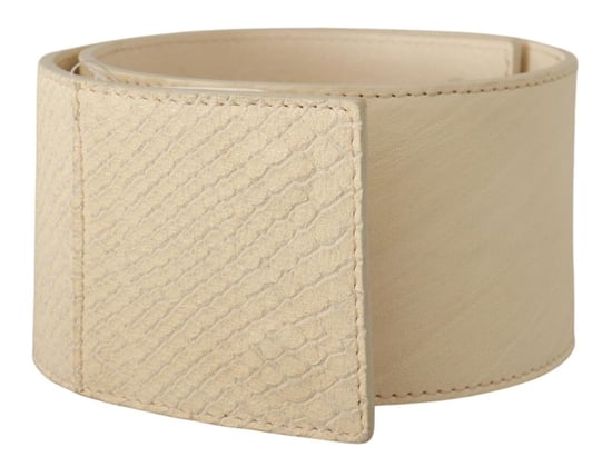 Cinturón de moda ancho de algodón encerado blanco GF Ferre - Image 3