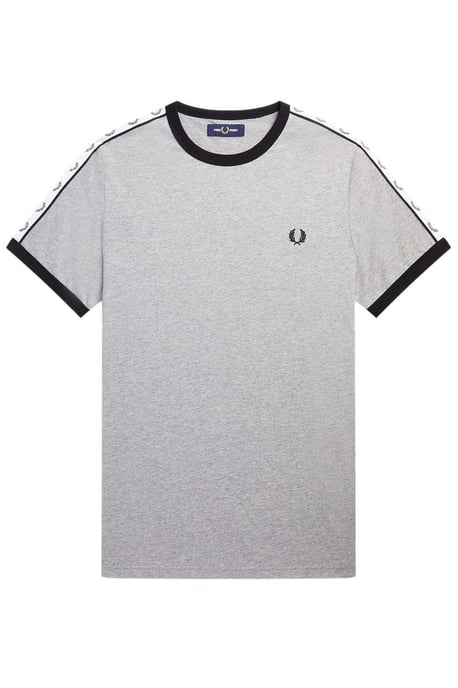 Camiseta Ringer Taped para Hombre Fred Perry Steel Marl - Image 1