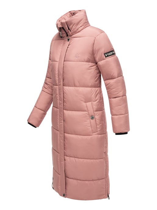 Marikoo abrigo de invierno mujer – Largo acolchado con capucha desmontable - Image 4