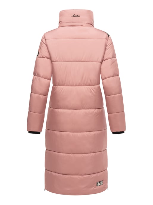 Marikoo abrigo de invierno mujer – Largo acolchado con capucha desmontable - Image 5