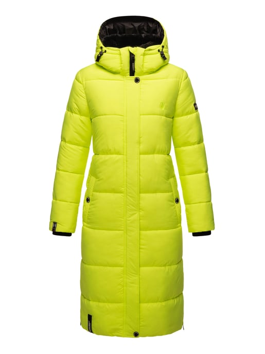 Marikoo abrigo de invierno mujer – Largo acolchado con capucha desmontable - Image 2