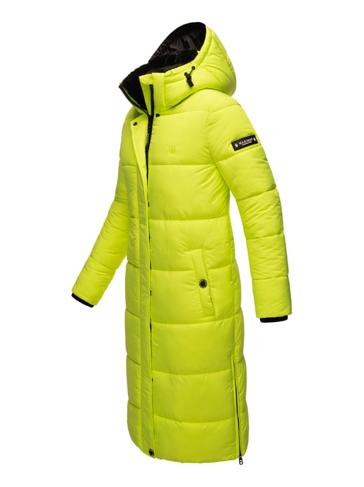 Marikoo abrigo de invierno mujer – Largo acolchado con capucha desmontable - Image 3