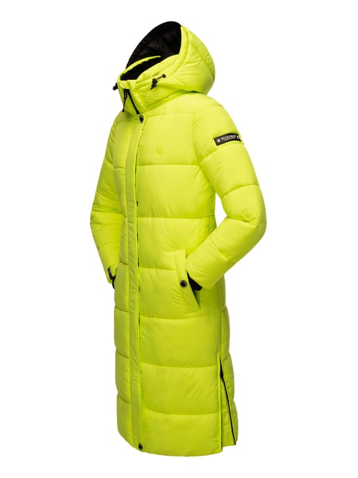 Marikoo abrigo de invierno mujer – Largo acolchado con capucha desmontable - Image 4
