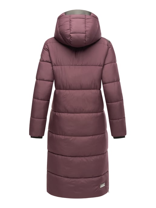 Marikoo abrigo de invierno mujer – Largo acolchado con capucha desmontable - Image 6