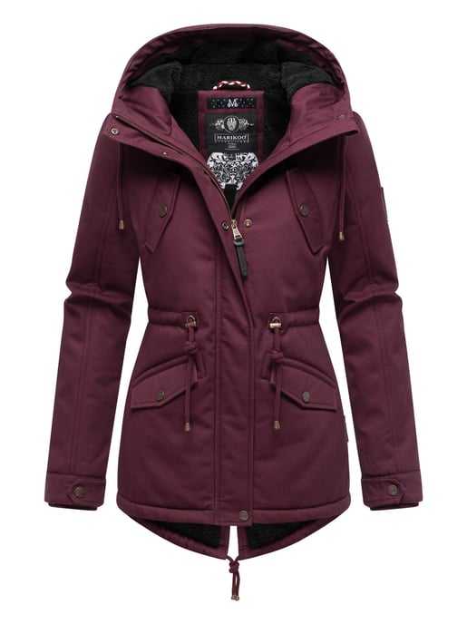 Chaqueta de invierno Marikoo Manolya para mujer con exterior de algodón y forro de borreguito - Image 1