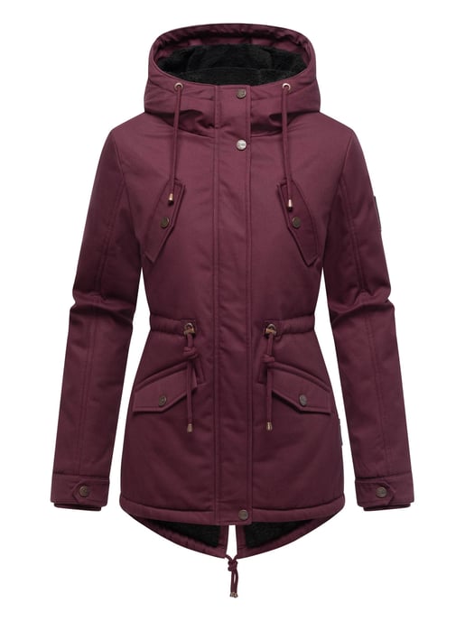 Chaqueta de invierno Marikoo Manolya para mujer con exterior de algodón y forro de borreguito - Image 2