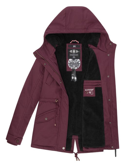 Chaqueta de invierno Marikoo Manolya para mujer con exterior de algodón y forro de borreguito - Image 5