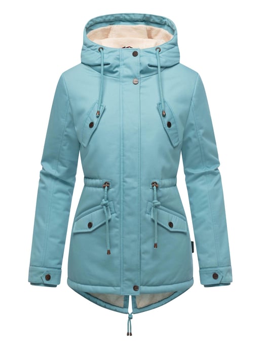 Chaqueta de invierno Marikoo Manolya para mujer con exterior de algodón y forro de borreguito - Image 2