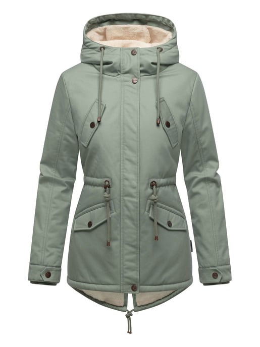 Chaqueta de invierno Marikoo Manolya para mujer con exterior de algodón y forro de borreguito - Image 2