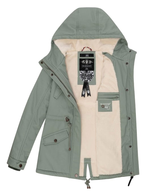 Chaqueta de invierno Marikoo Manolya para mujer con exterior de algodón y forro de borreguito - Image 5